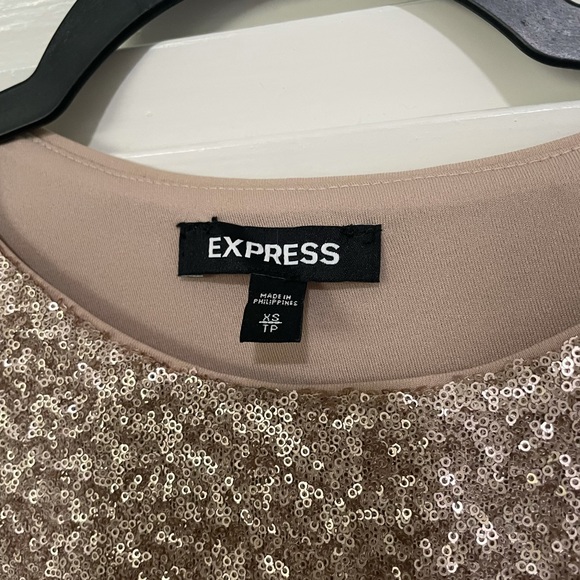NWOT Express Sequin Cinched Front Top - Picture 6 of 7